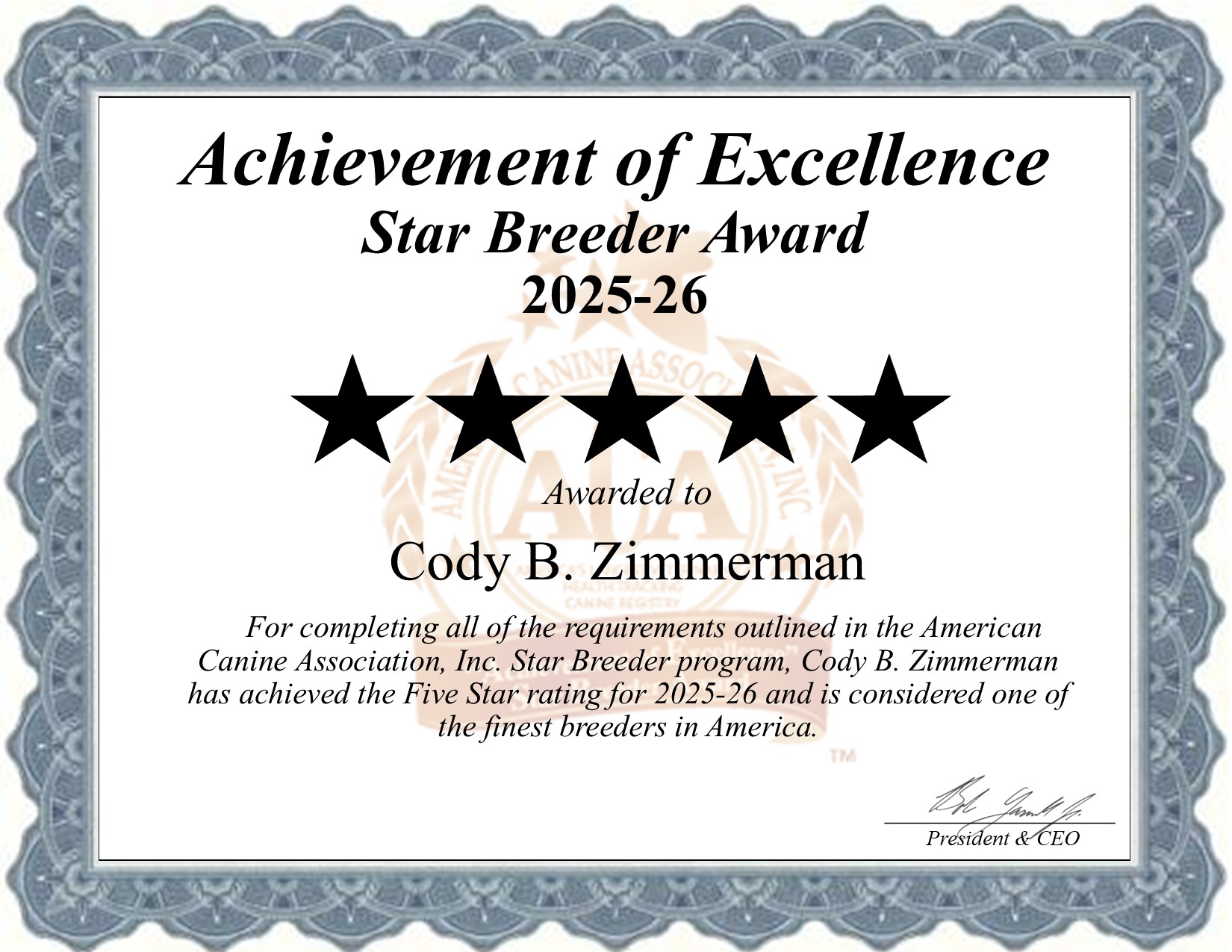 Cody B., Zimmerman, dog, breeder, star, certificate, Cody B.-Zimmerman, Seymar, MO, Missouri, puppy, dog, kennels, mill, puppymill, usda, 5-star, aca, ica, registered, Poodle, none