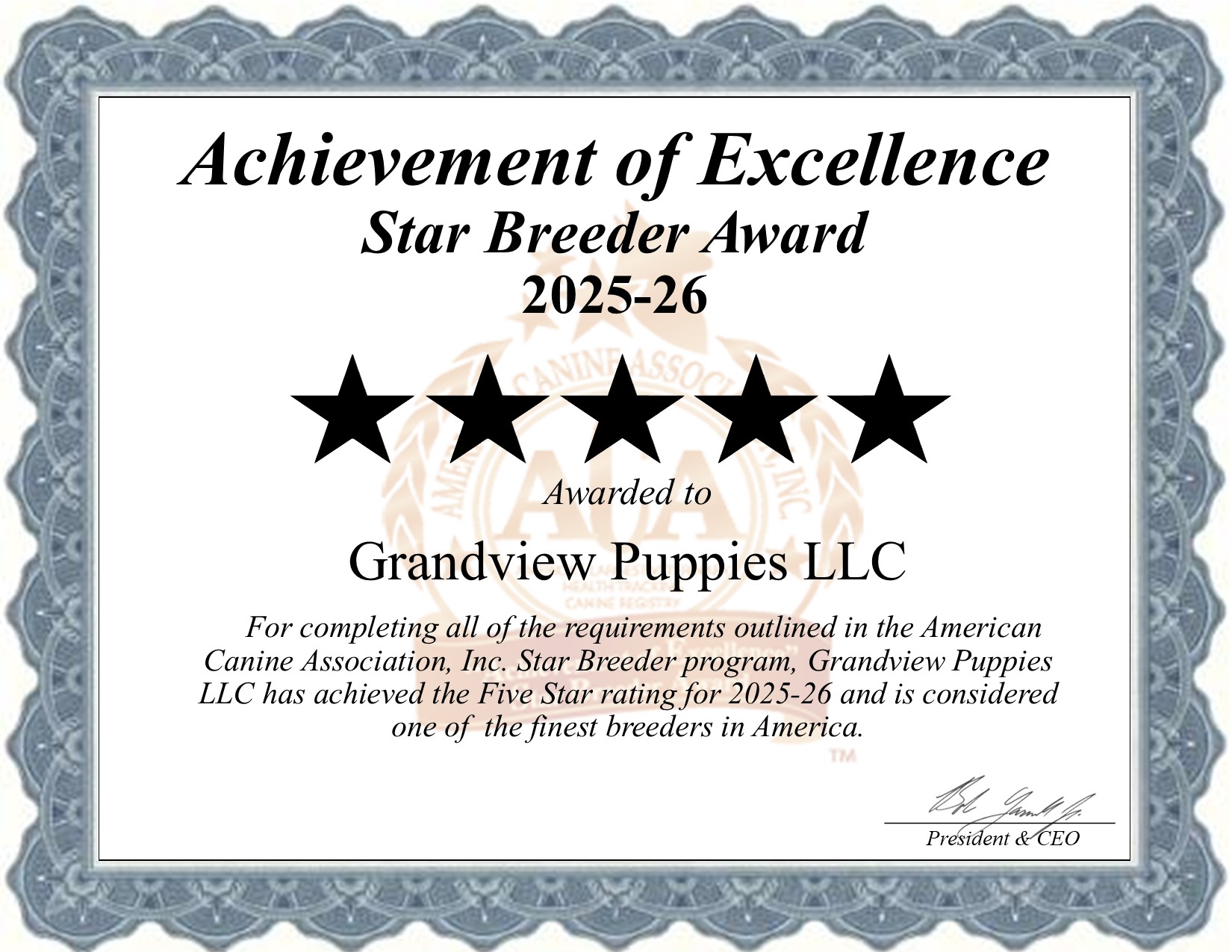 Grandview Puppies, LLC, dog, breeder, star, certificate, Grandview Puppies-LLC, Porter, MN, minnesota, puppy, dog, kennels, mill, puppymill, usda, 5-star, aca, ica, registered, Yorkshire Terrier, none