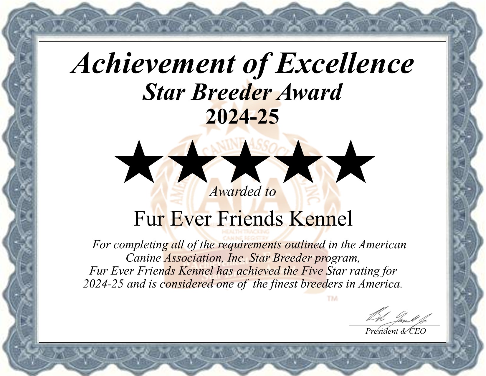 Fur Ever, Friends Kennels, dog, breeder, star, certificate, Fur Ever-Friends Kennels, Colgate, OK, Oklahoma, puppy, dog, kennels, mill, puppymill, usda, 5-star, aca, ica, registered, goldendoodles, 73-A-2821, 73A2821