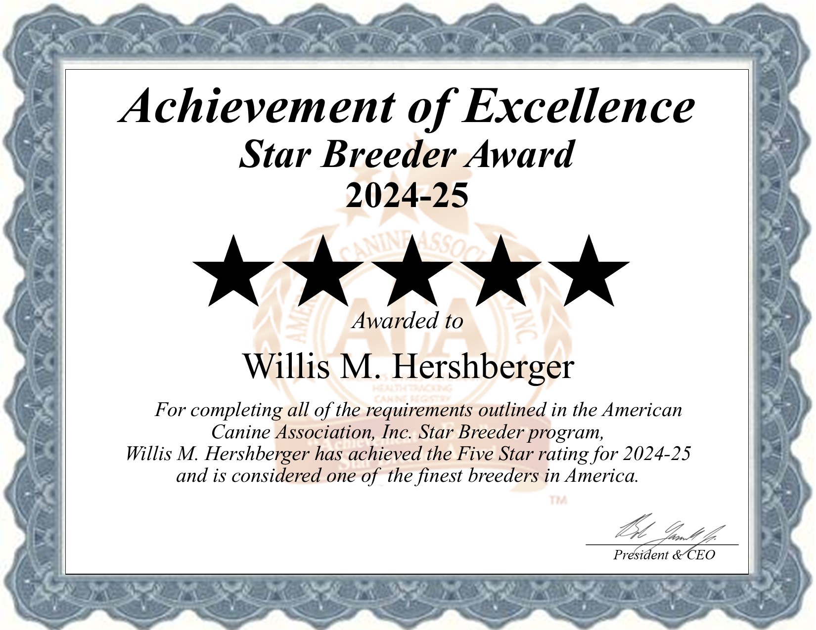 Willis M., Hershberger, dog, breeder, star, certificate, Willis M.-Hershberger, Fresno, OH, Ohio, puppy, dog, kennels, mill, puppymill, usda, 5-star, aca, ica, registered, Shih Tzu,  none
